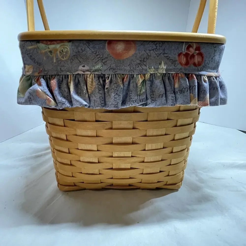 Longaberger 1998 Grandma Bonnie’s 2 Pie Basket Liner Plastic Protector 1 Riser